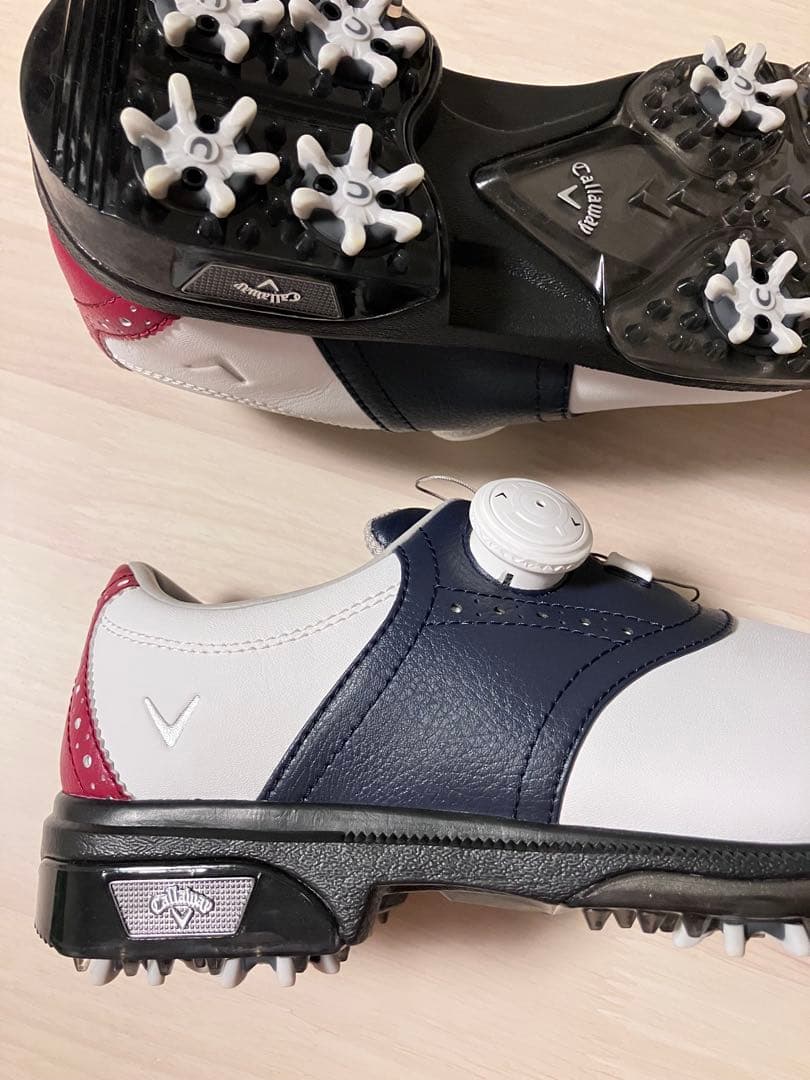 Callaway ゴルフシューズ 女性用 ホワイト/ネイビー