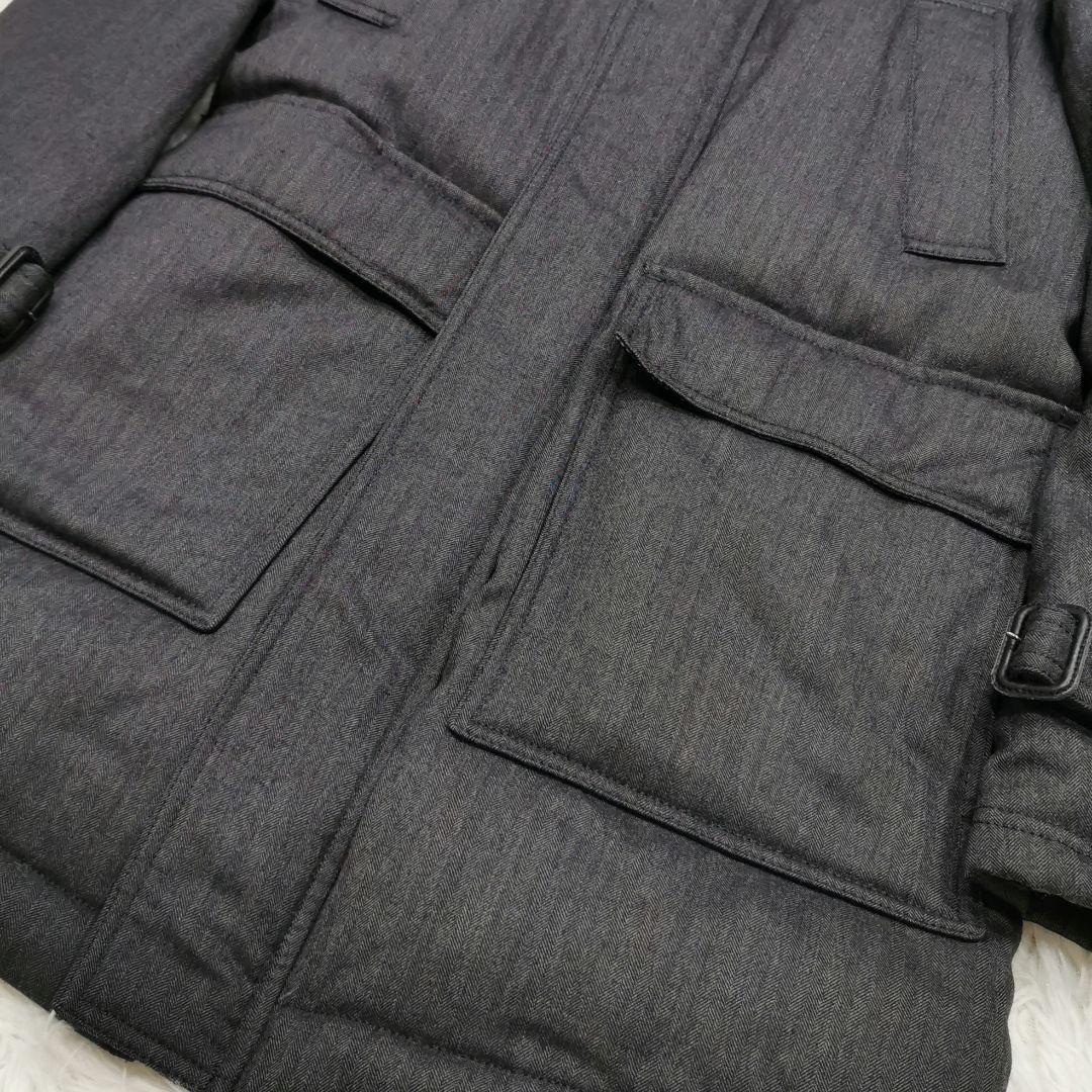 美品 バーバリーブラックレーベル ウール 着脱可ファー付 ダウンコート Mサイズ