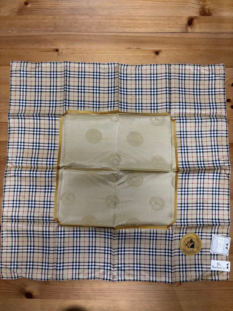 s*認様 Burberry's シルク＆コットン大判ハンカチ 4枚セット