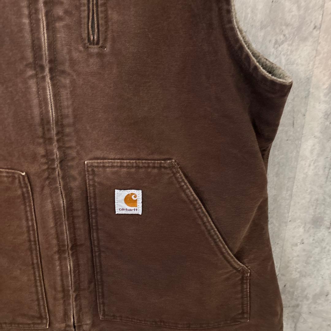 【Carhartt/カーハート】ダックベスト ブラウン　メキシコ製