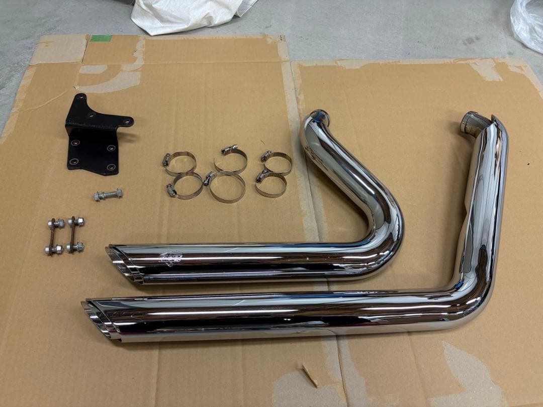 Vance & Hines クローム ツインパイプマフラー