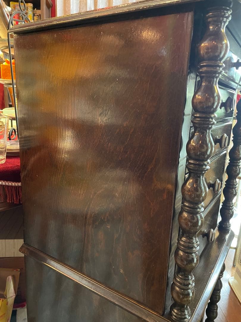 値下！木製書類キャビネット　レトロキャビネット