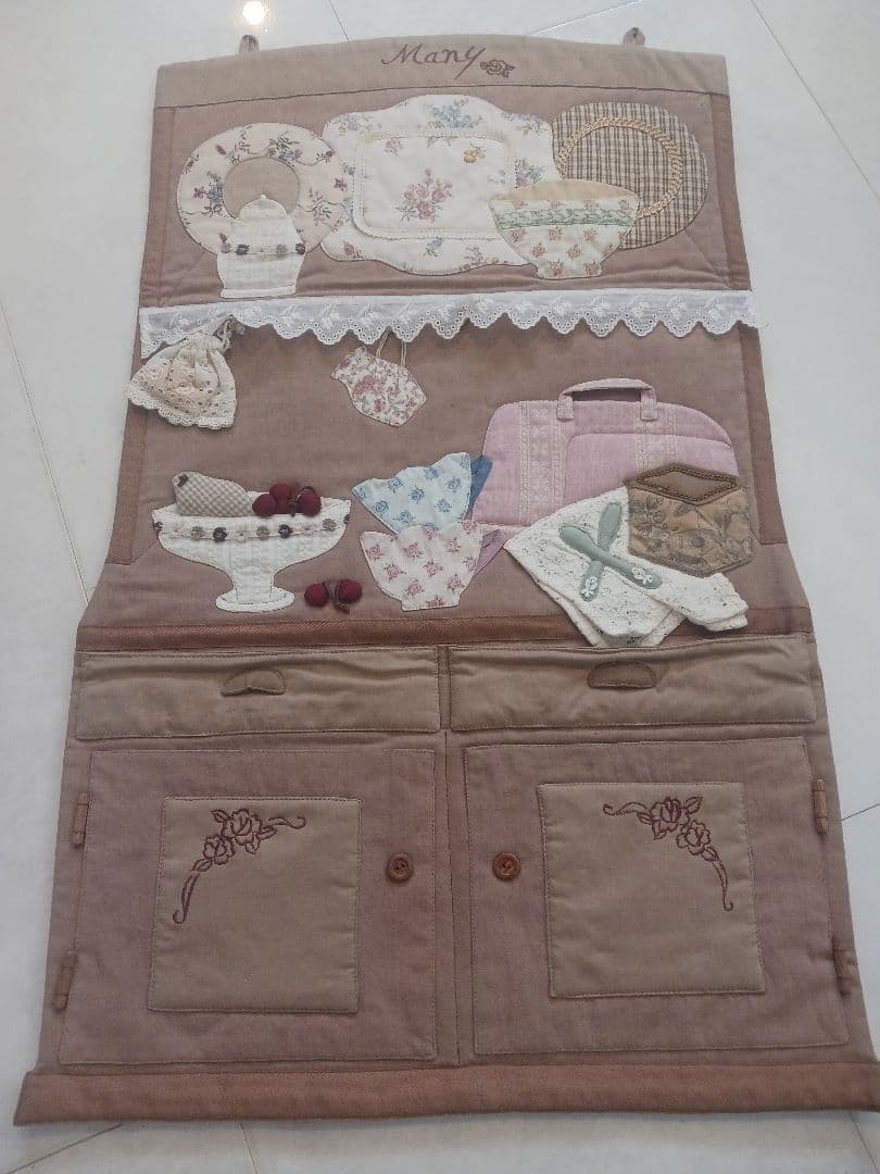 パッチワーク　収納ポケット付き壁掛け収納　MANYさんの作品
