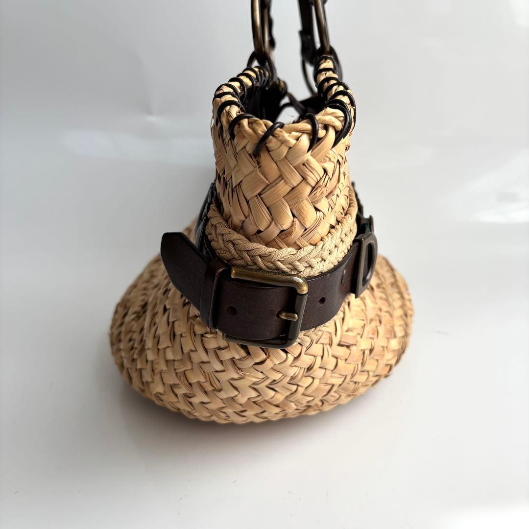 極美品 DOLCE&GABBANA カゴバッグ 籠 レザー ロゴ 希少レア品