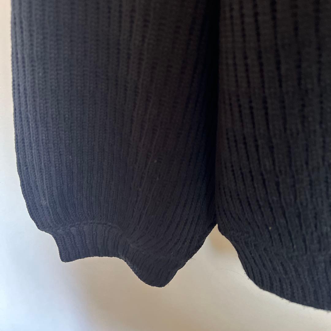 TIGHTBOOTH タイトブース ワッフル クルーニット セーター ブラックL