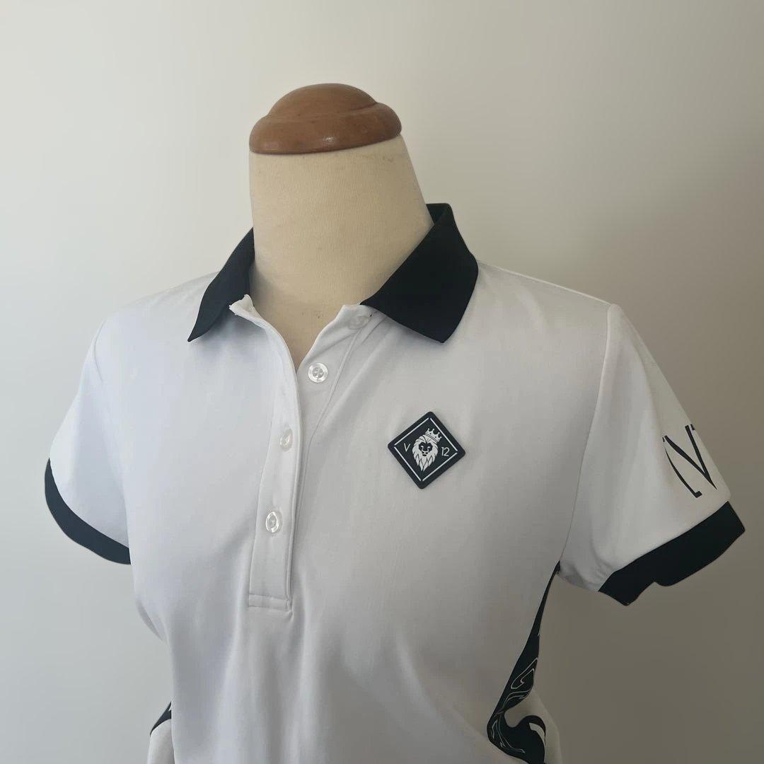 V12 サイドロゴポロシャツワンピース　白　サイズ1 ゴルフ