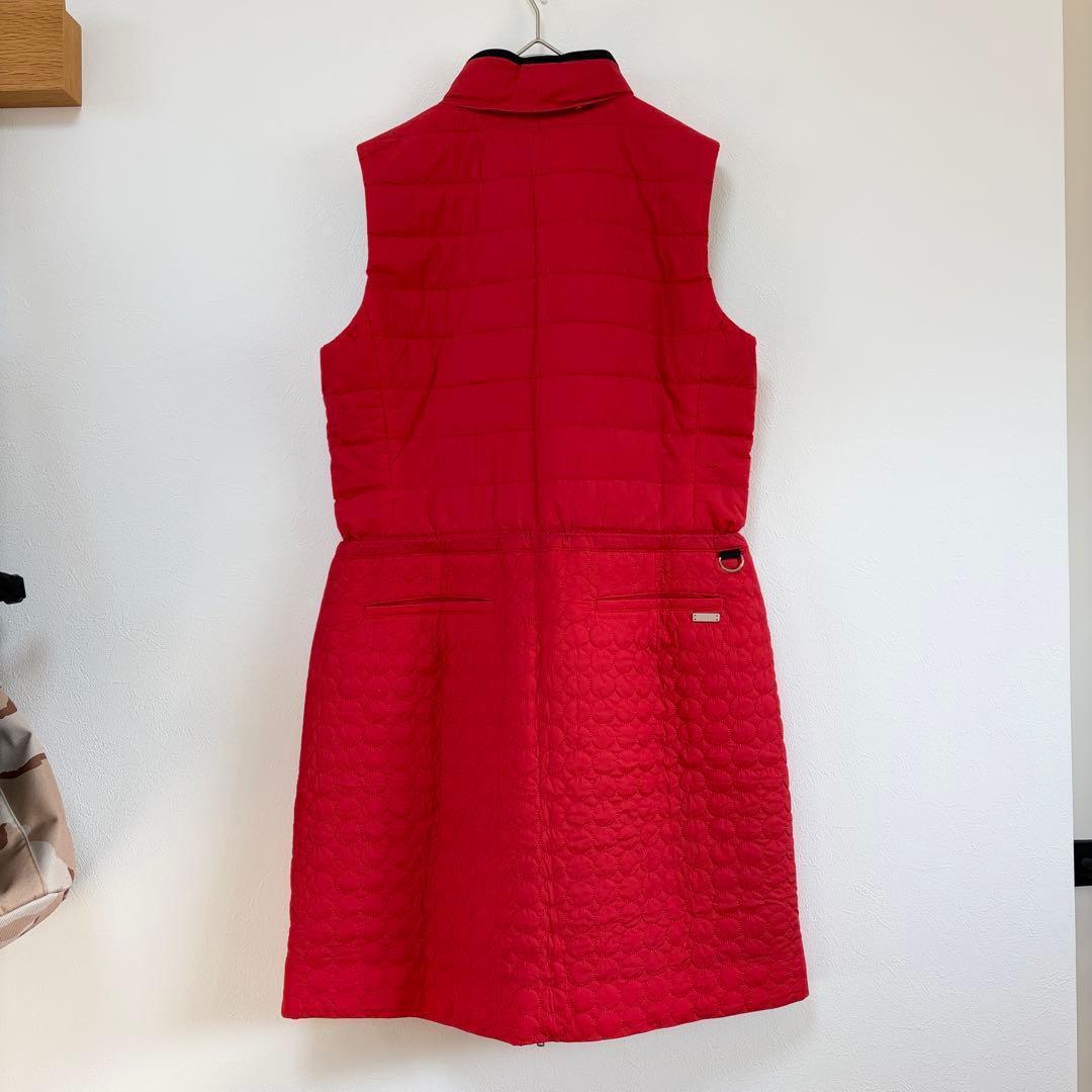 美品！ランバンスポール38 フード付キルティング中綿　裏地蓄熱保存ワンピース