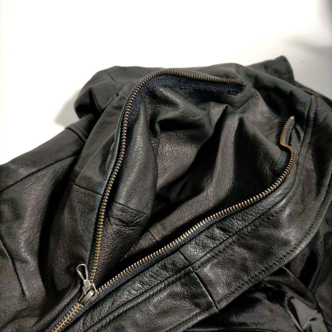 激レア キャサリンハムネット レザー ライダース ジャケット ヤギ革 ゴート