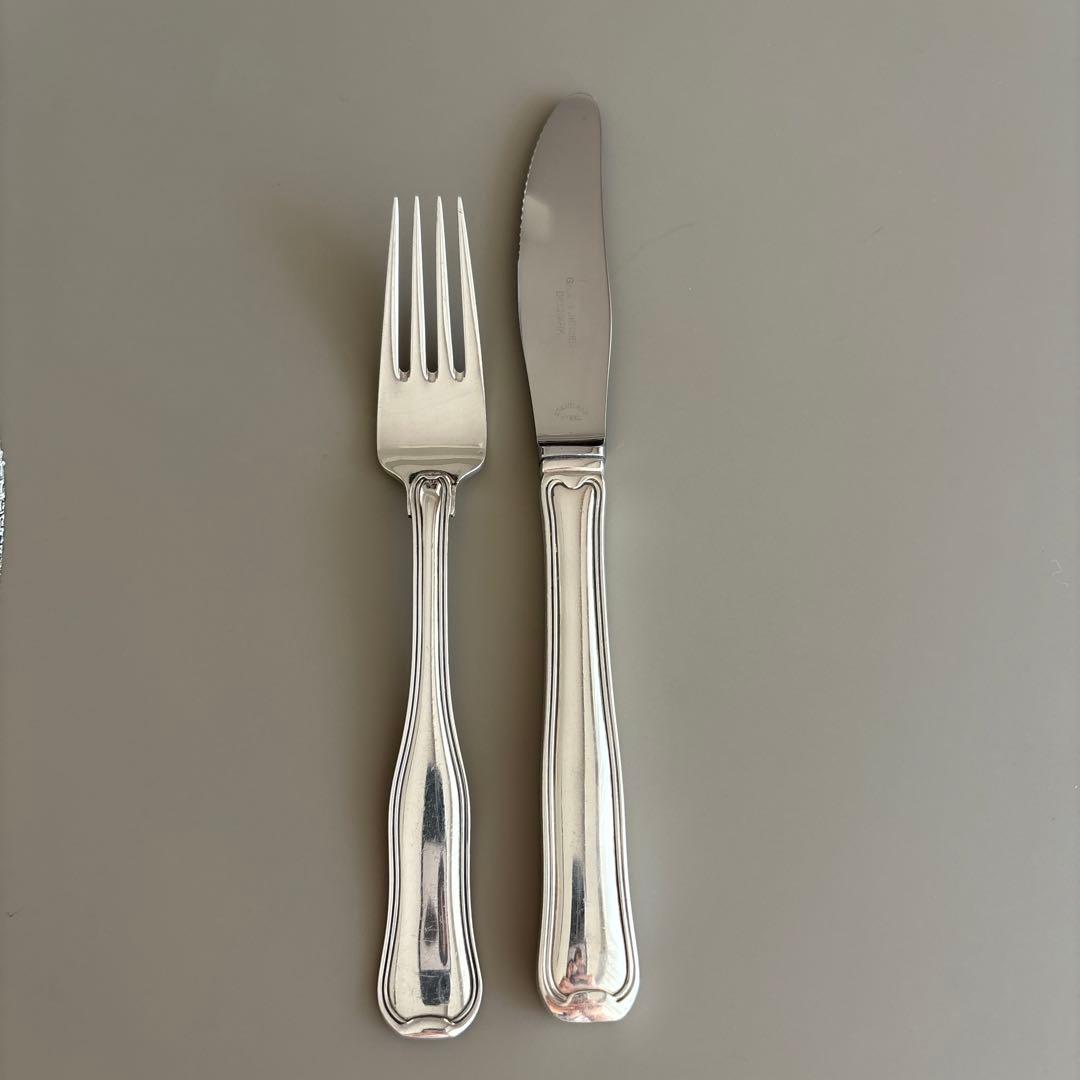 美品ジョージジェンセン★オールドデニッシュ★ディナーナイフ&フォーク★各5本