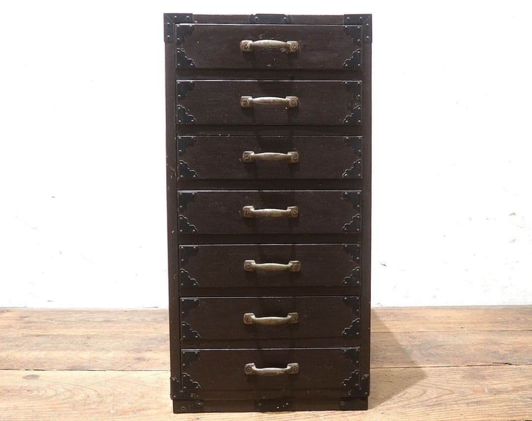 1388 レトロな小引き出し　収納棚　書類ケース　サイドチェスト　ヴィンテージ