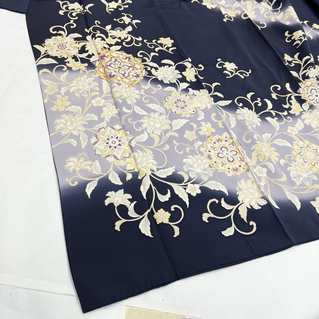 ボ*す様 裄68 正絹　袷　訪問着　アラベスク　難あり