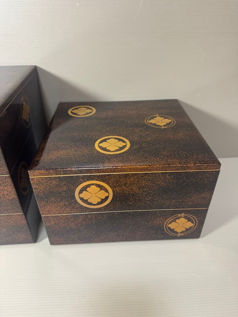 2088 輪島塗り　沈金重箱　金蒔絵　蓋2枚　5重　高級