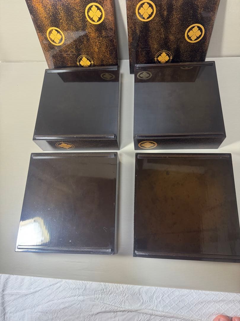 2088 輪島塗り　沈金重箱　金蒔絵　蓋2枚　5重　高級