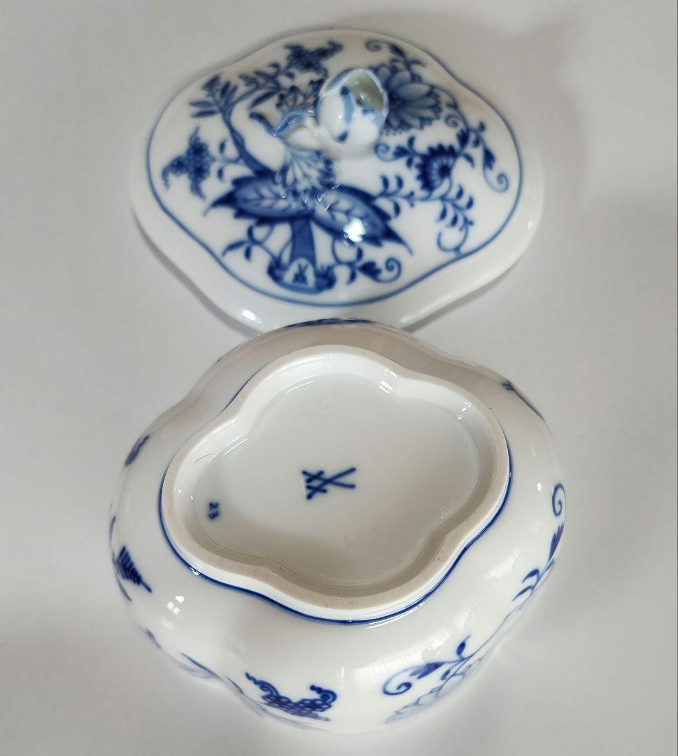 マイセン　ブルーオニオン　蓋つき　ポット　自宅展示品