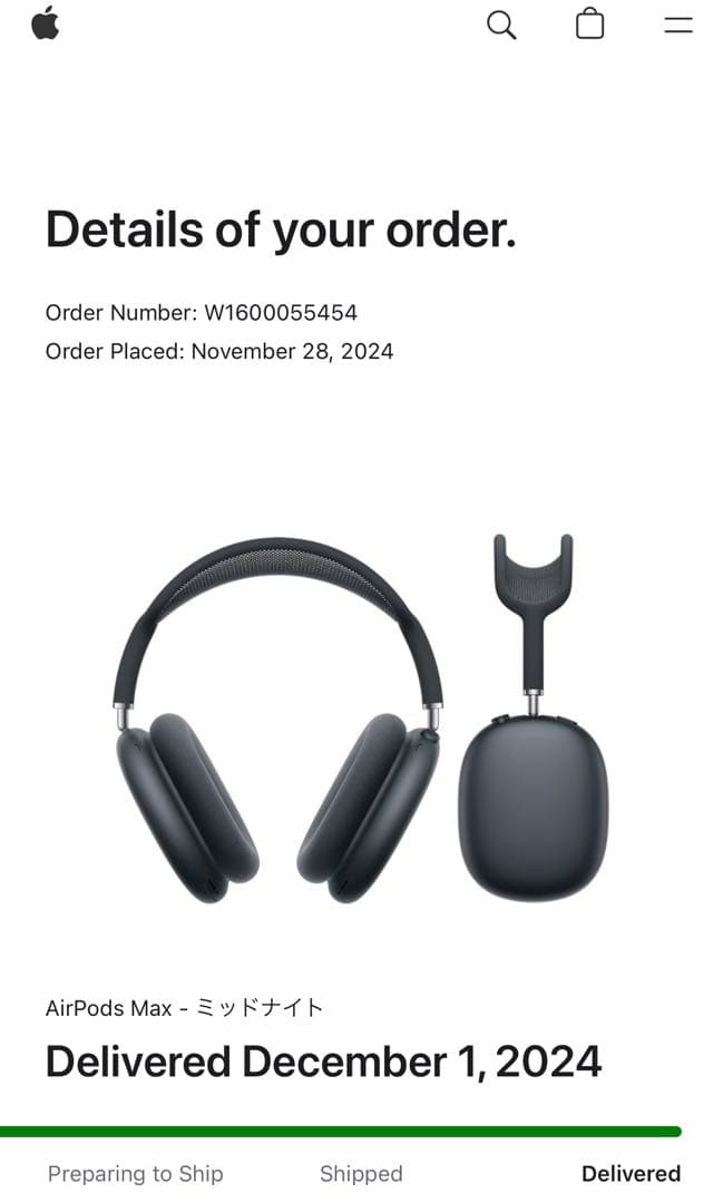 【保証付】 AirPods Max ミッドナイト