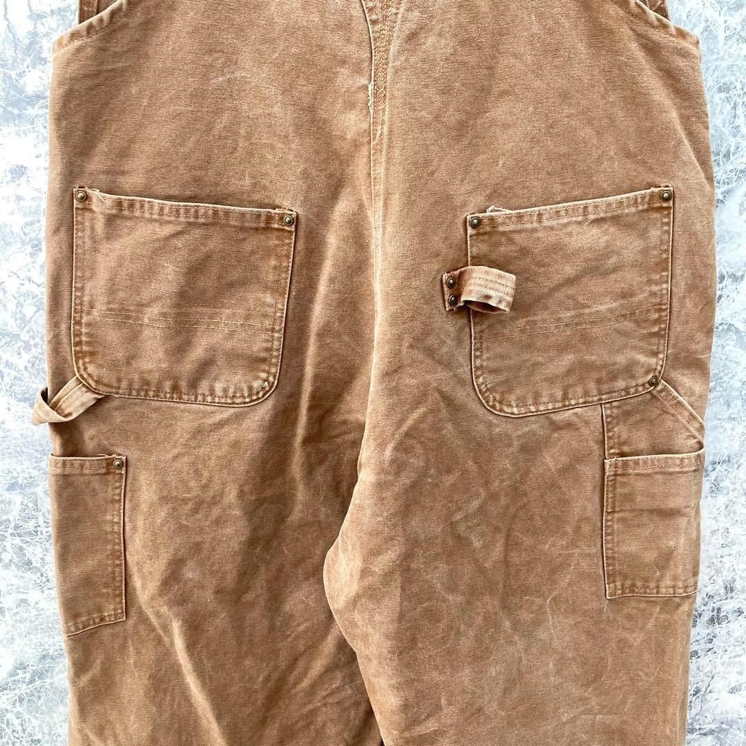 メキシコ製 カーハート 古着 ダック地 ダブルニー オーバーオール 極太 00s