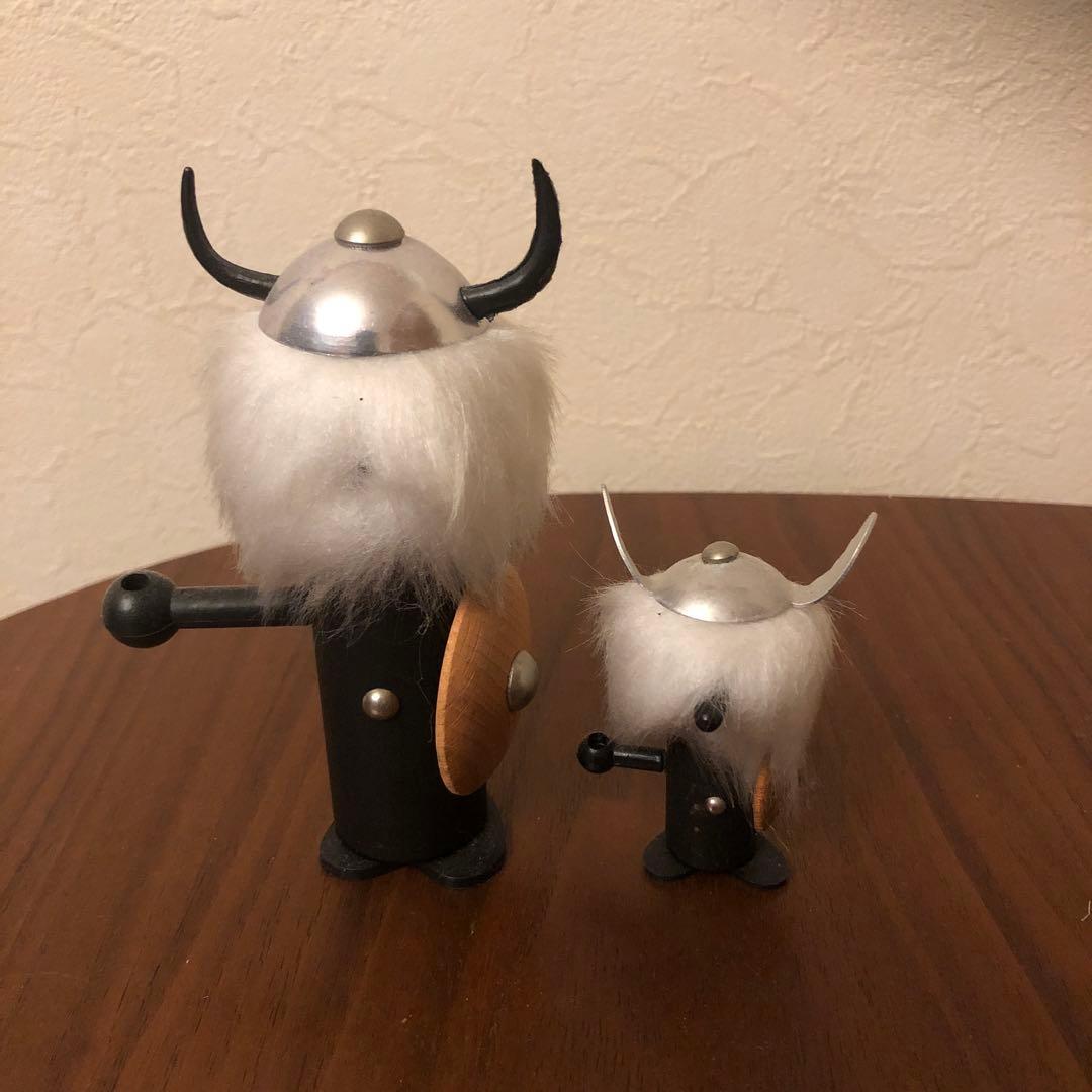 貴重　ノギンス　バイキング 木製人形　コンプリートセット デコイDECOY坪源