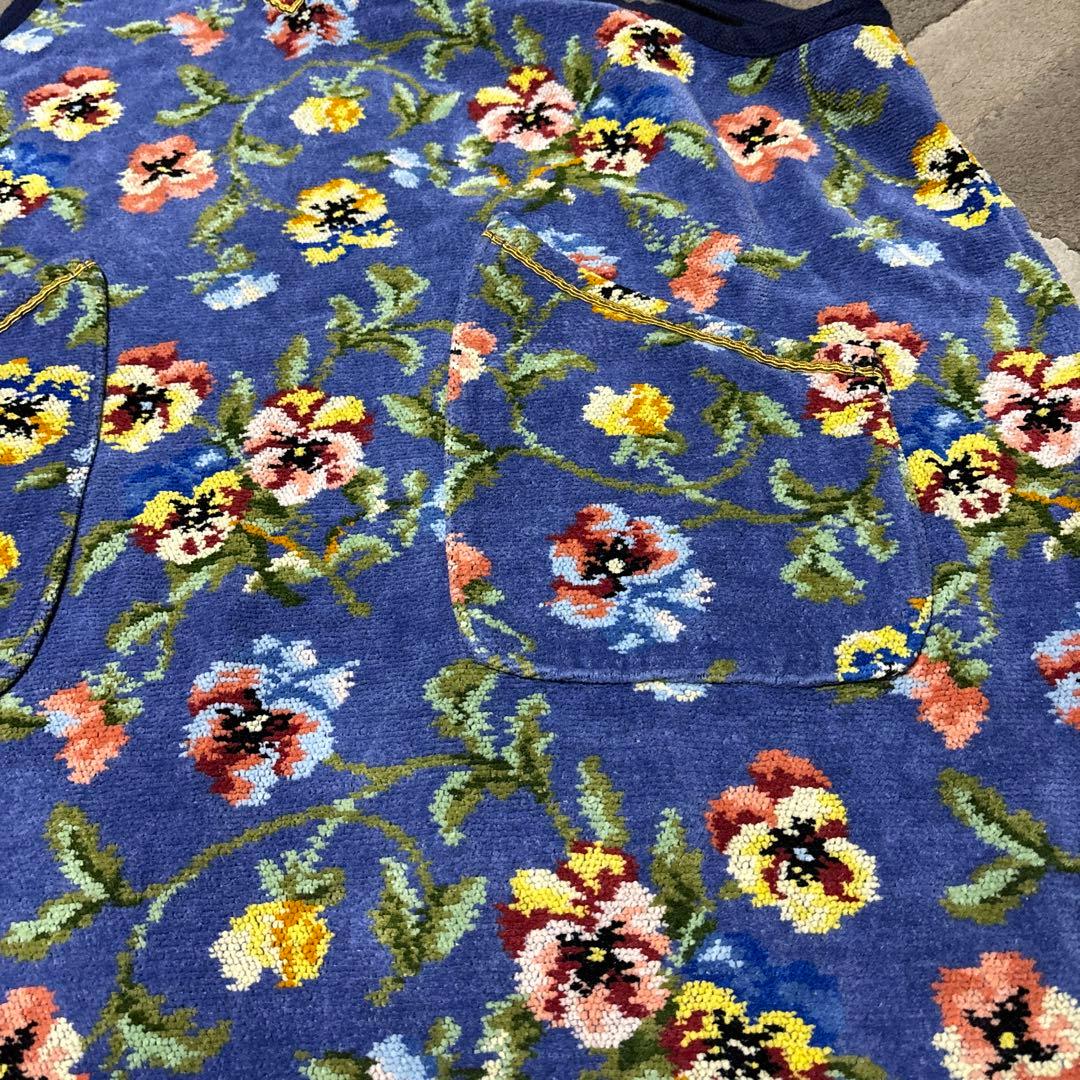 FEILER フェイラー 花柄エプロン ブルー