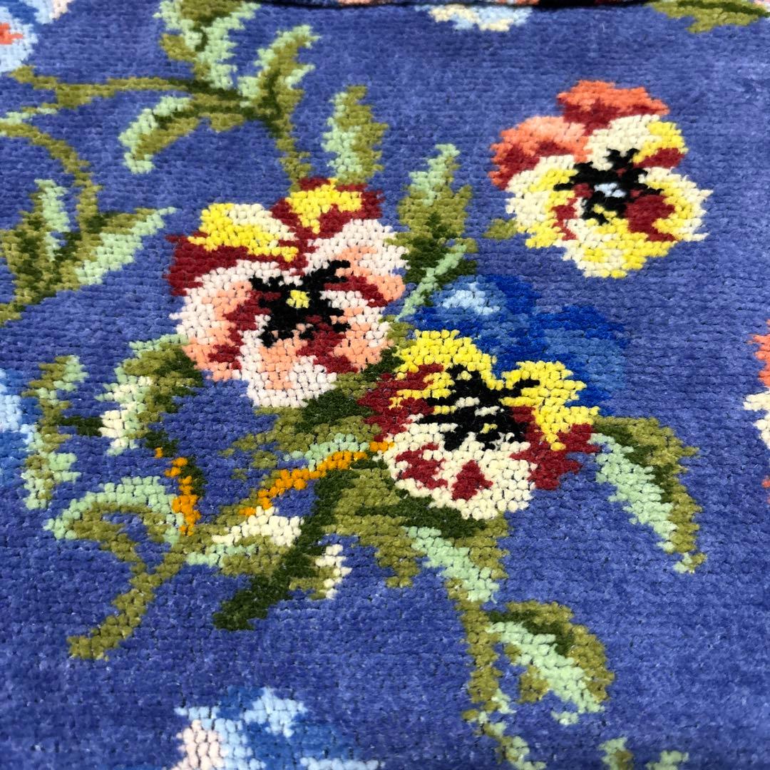 FEILER フェイラー 花柄エプロン ブルー