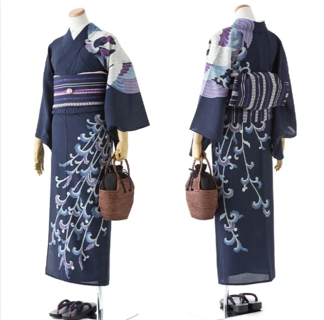 東レセオα 撫松庵　訪問着　浴衣　裄丈68 身丈165