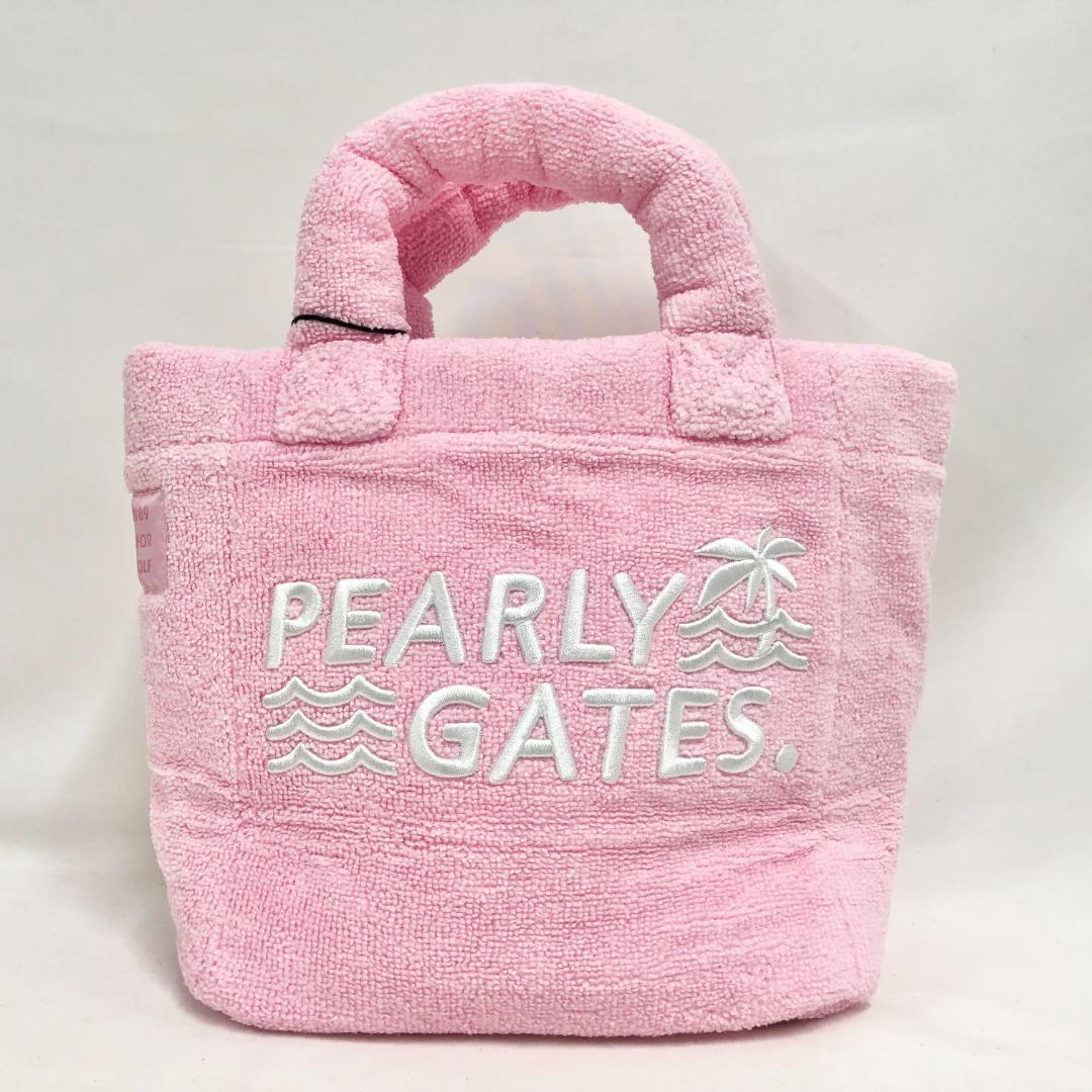 ○★新品未使用　PEARLY GATES　パイルカートバッグ　ピンク系