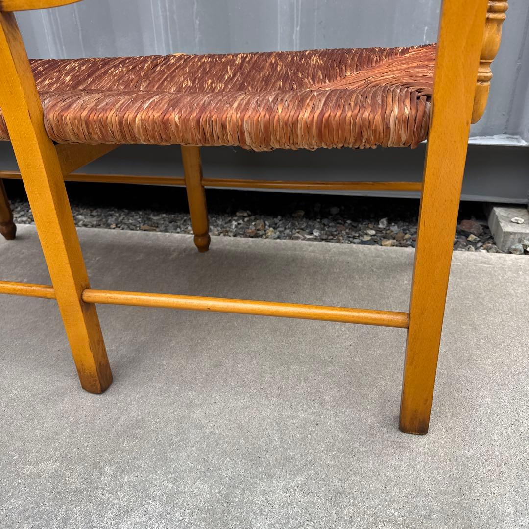 フランスアンティーク ダブルベンチ フレンチシャビー ヴィンテージ ブナ材