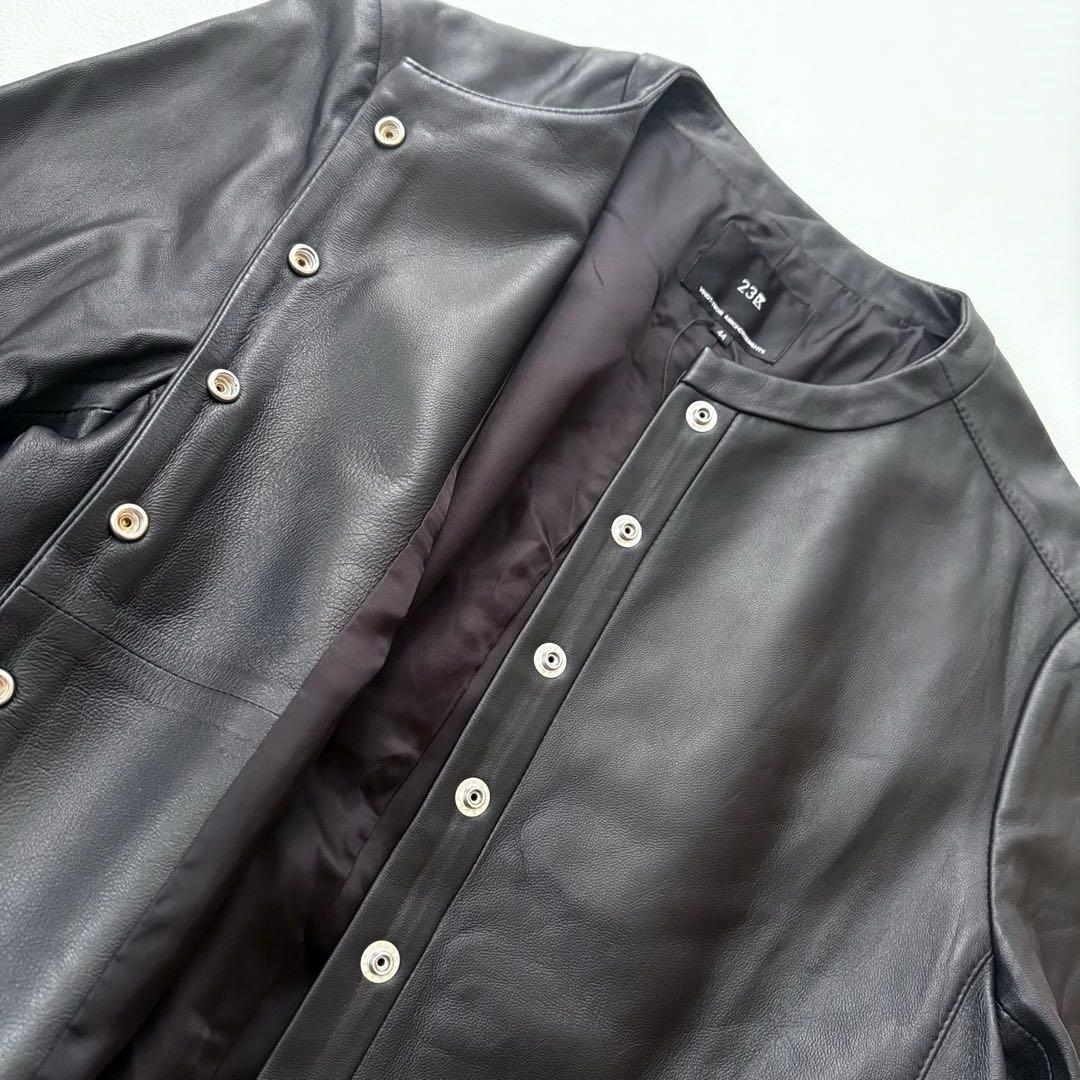 未使用に近い✨サイズ44✨23区 中村アン着用　ラムレザージャケット　黒　希少