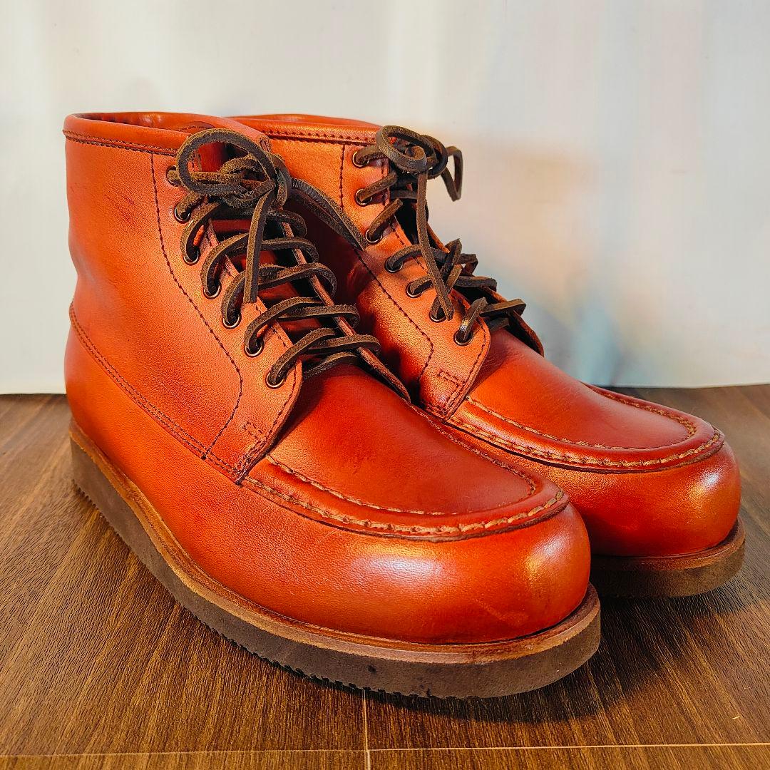 【未使用級極美品】HEELANDTOE　高級バーガンディワークブーツ　イタリア製