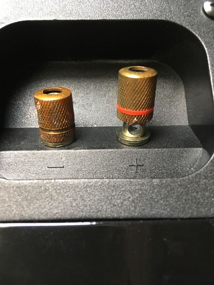 [お勧め] 端子に難 小型 不明 スピーカー ペア