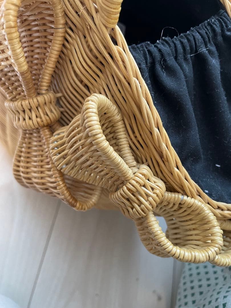 アナトリエ　カゴバッグ　リボン