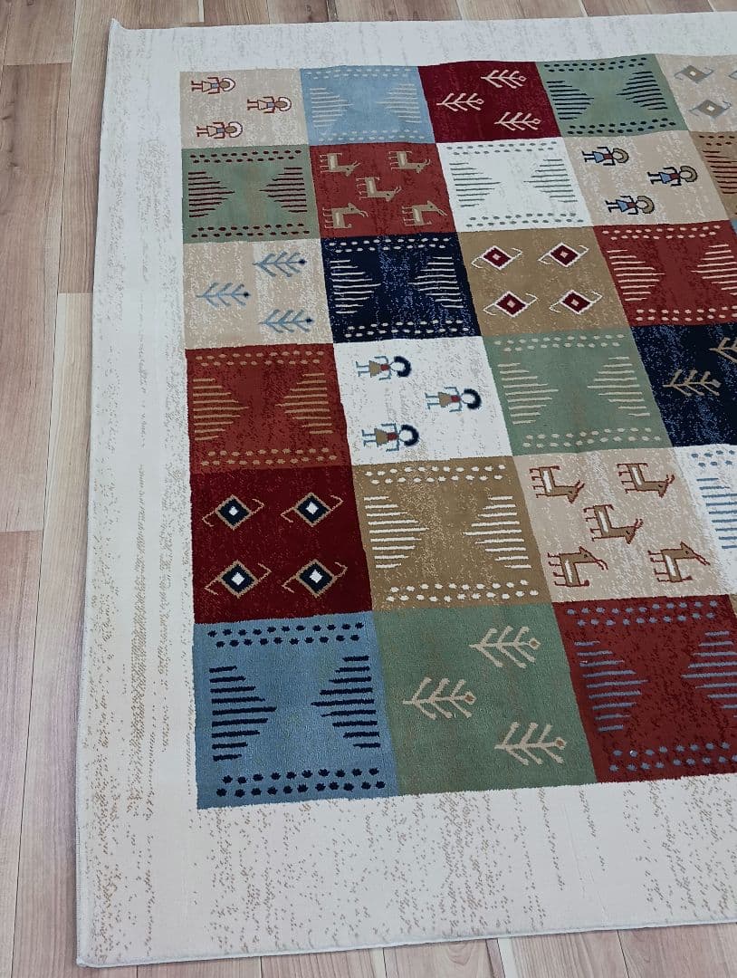 Y2872 ベルギー製 ウィルトン織 ギャッベ ラグ 大判 250×201㎝