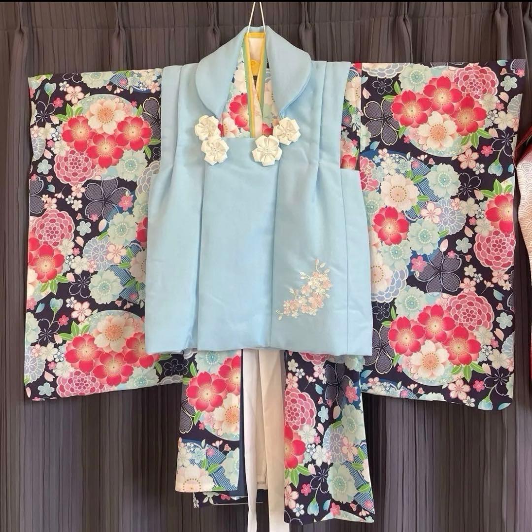 七五三　5歳男の子　袴着物セット　3歳女の子　被布セット