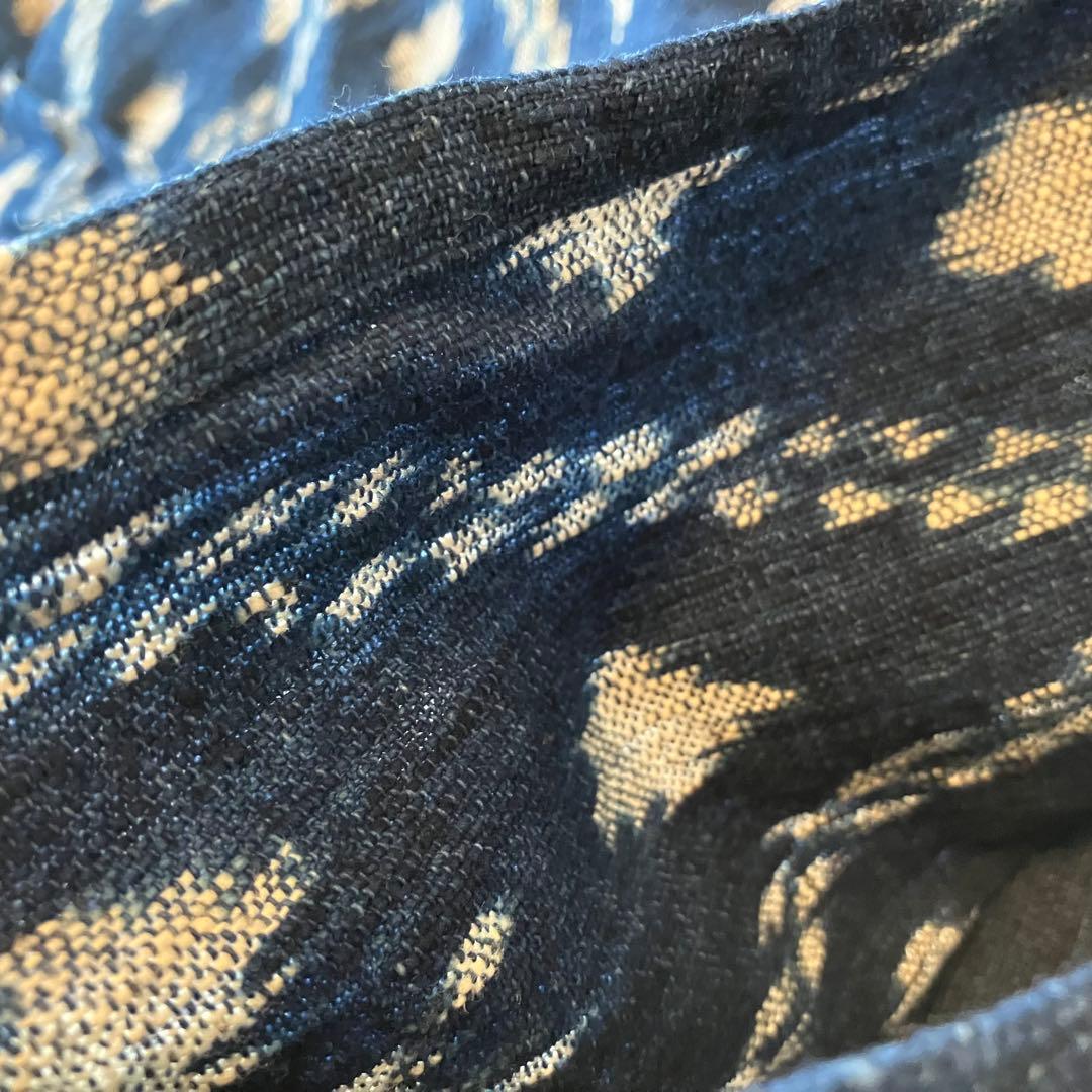 sorairo★うさとの服 藍染風・ヘンプ混 イカパンツ／巻きスカート風