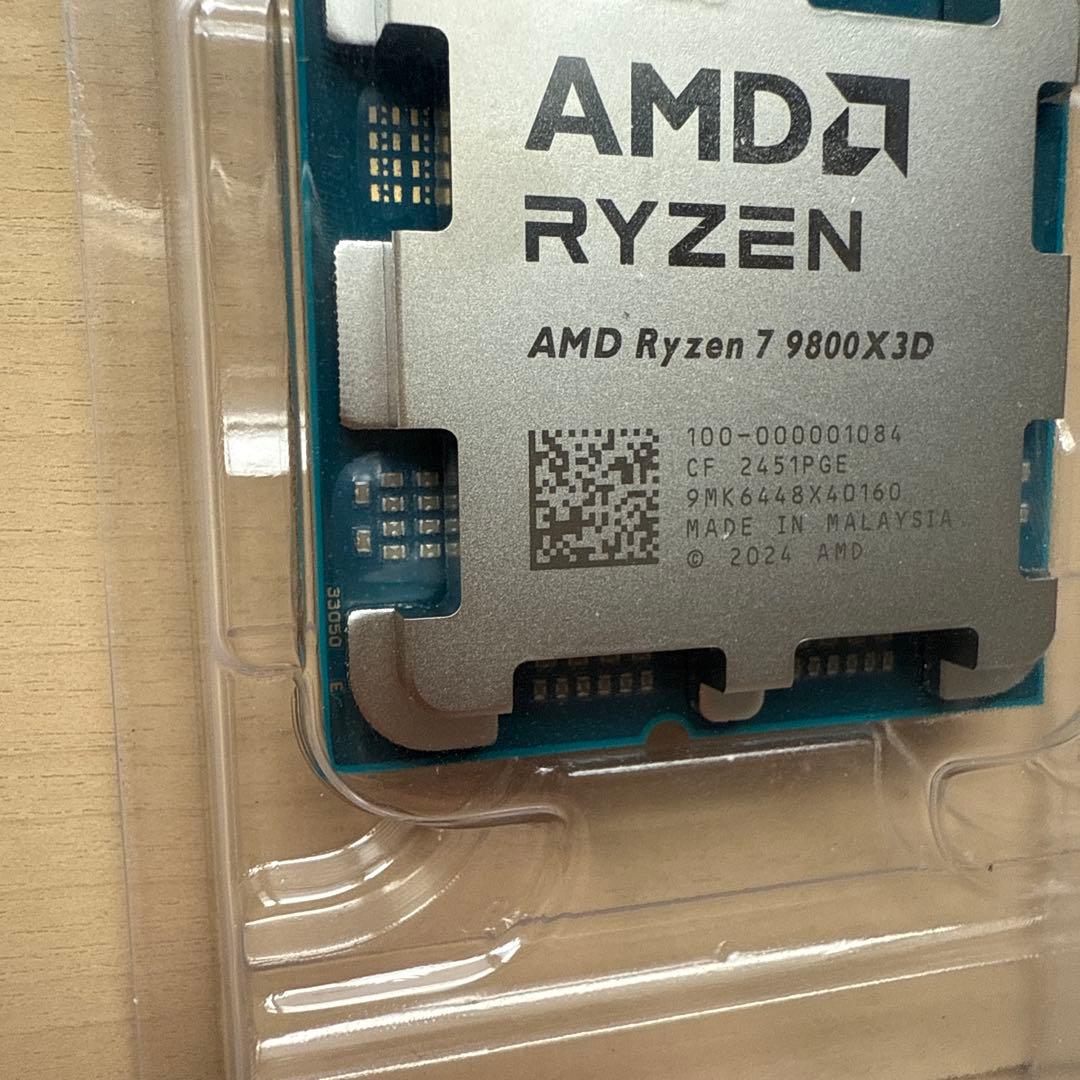 AMD Ryzen 7 9800X3D バルク品　即日発送可