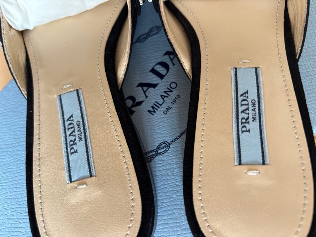 PRADA ビジュー付きミュール 35