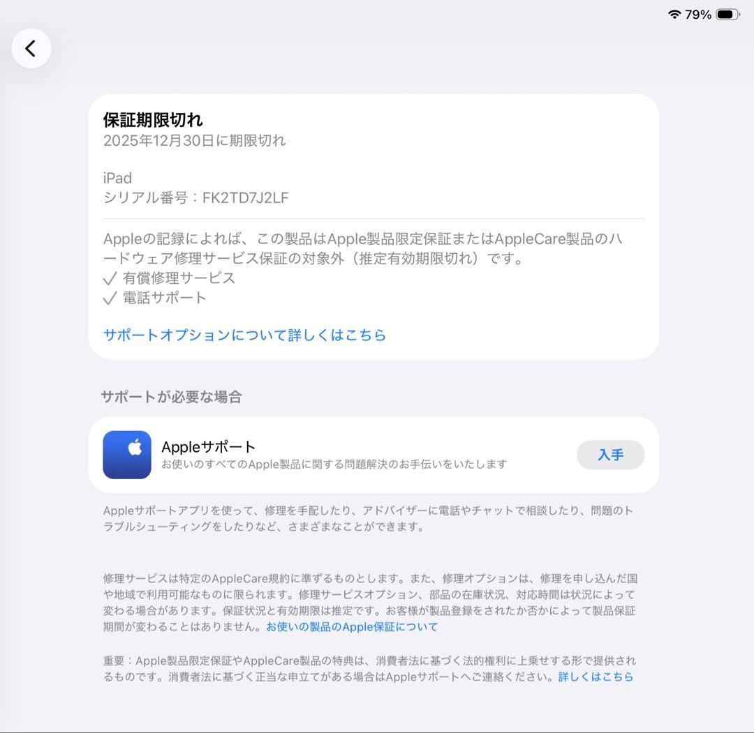 【美品】iPad 第10世代 64GB ブルー WiFiモデル