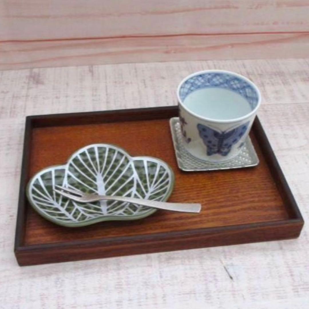 【新品】【大人気】有田焼幸楽窯　錦茶緑銀銘々皿　　　　 縁起物