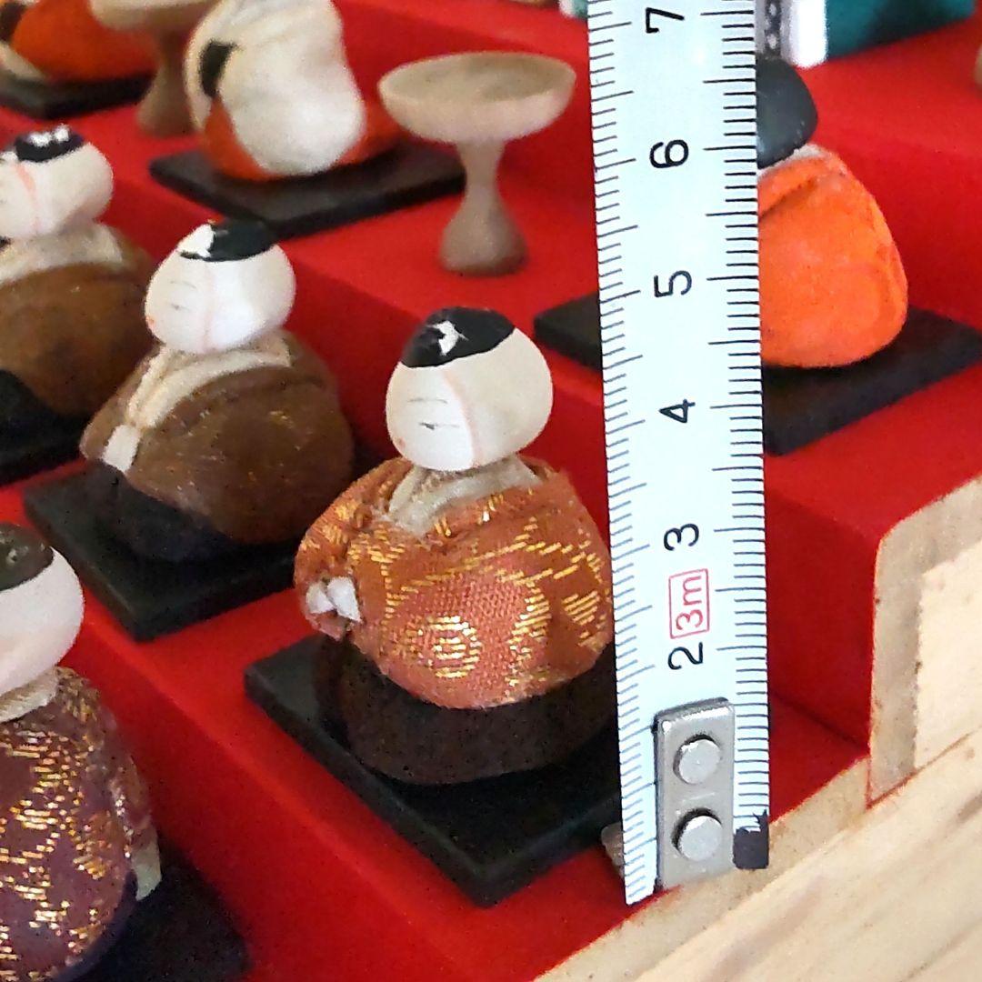 【昭和レトロ】風月雛　雛人形　豆雛　木目込み十五人飾り