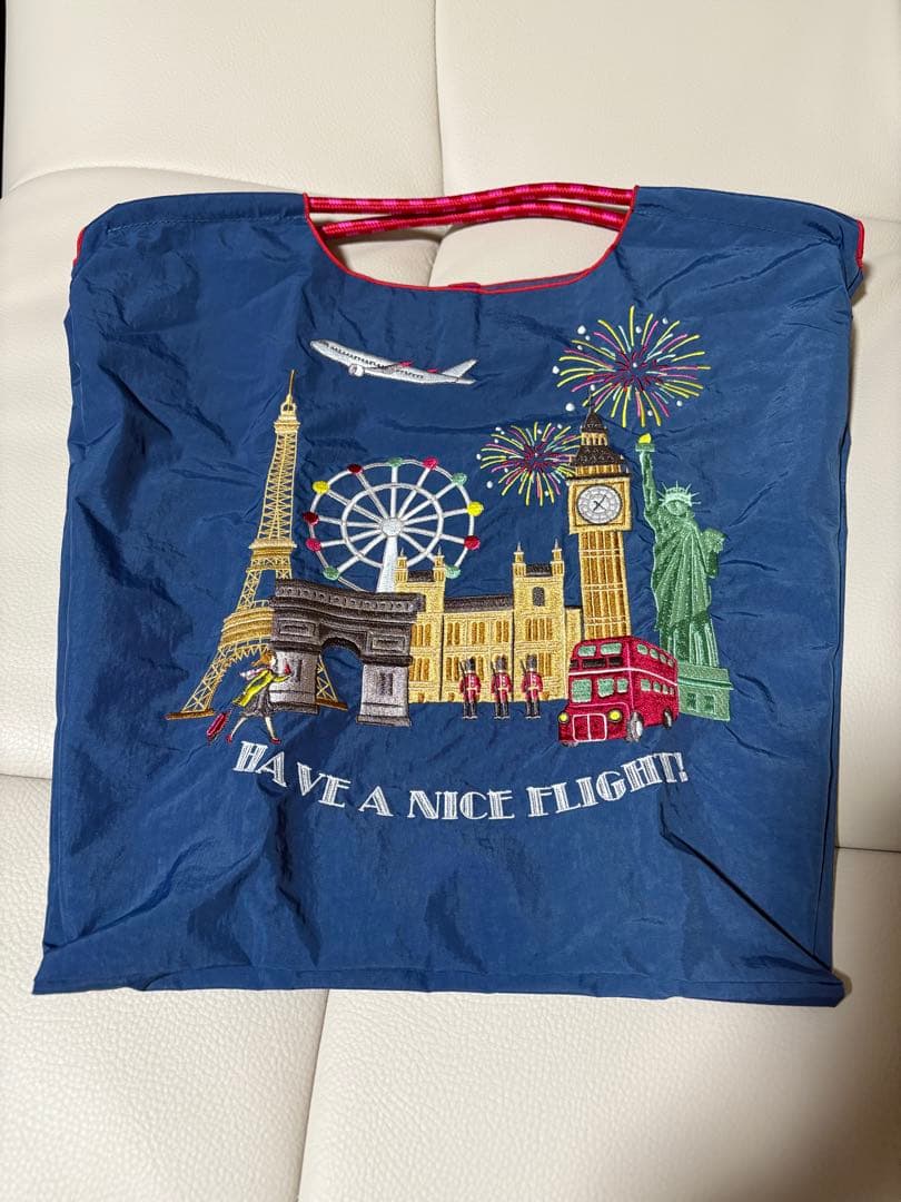 【新品未使用】ボールアンドチェーン JAL エコバッグ　ブルー