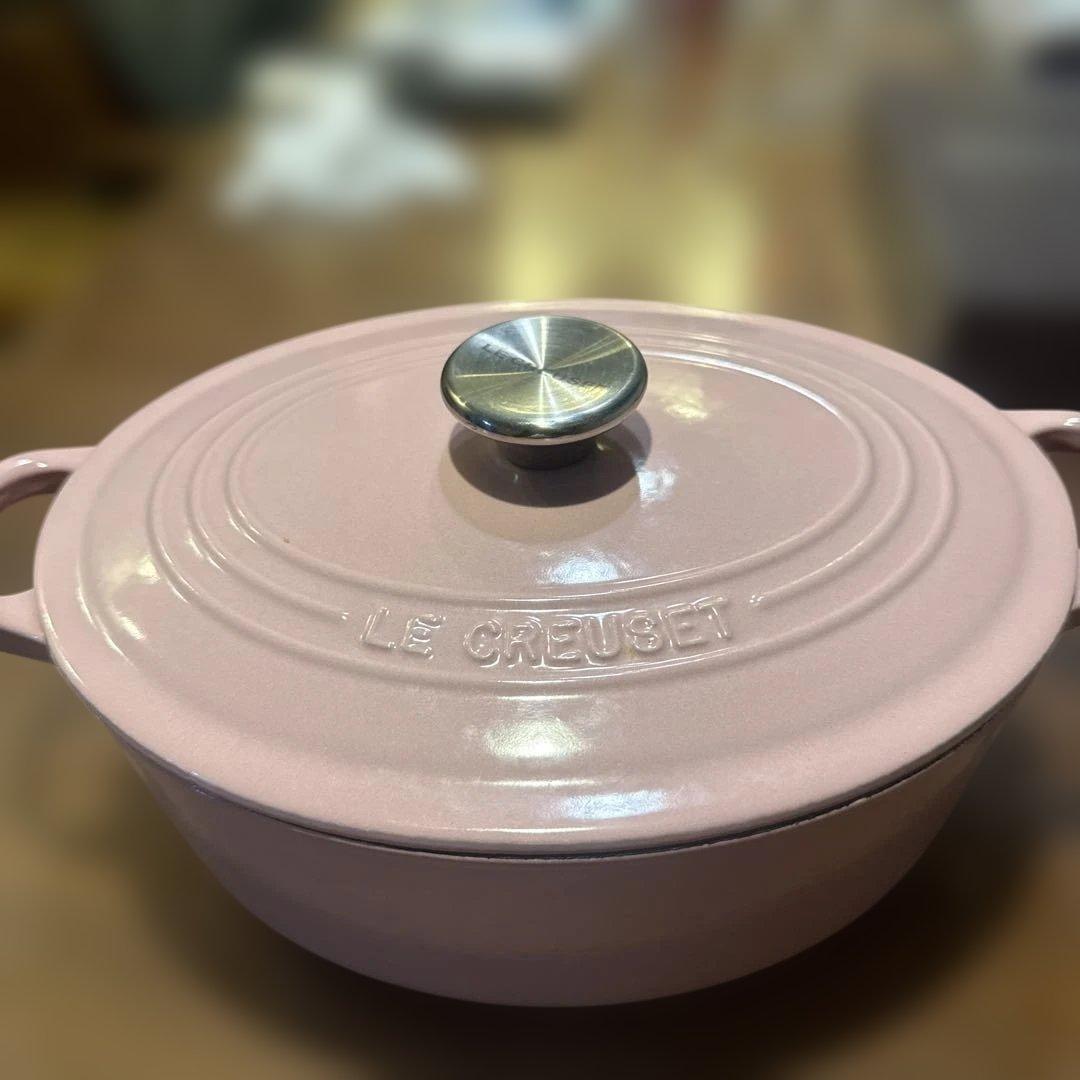 LE CREUSET 両手鍋 25cm ピンク オーバル