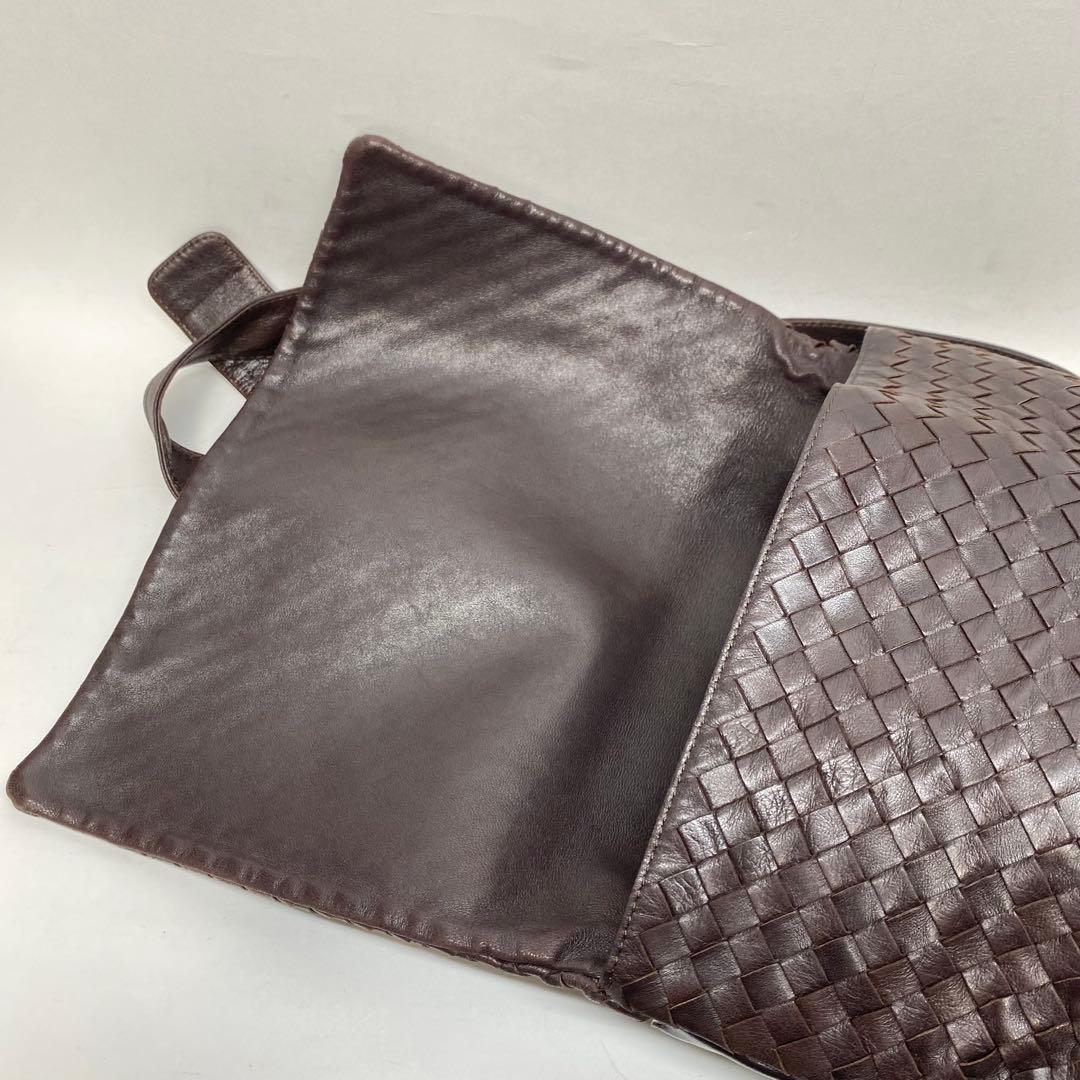 ボッテガヴェネタ ショルダーバッグ ブラウン イントレチャート
