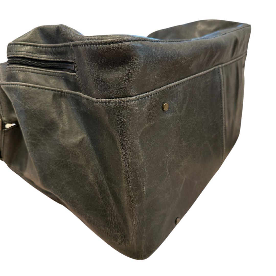 レトロアウトポケットダレスボストン本革付属　鞄の聖地兵庫県豊岡市製トラベルバッグ