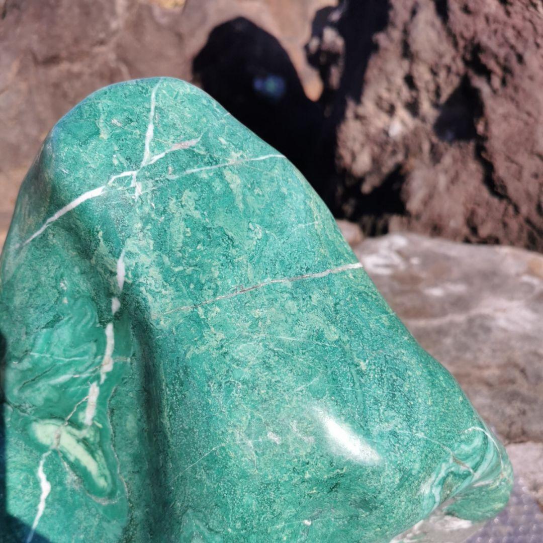 特大　ナミビア翡翠　26.6キロ　鑑賞石　石　置物　オブジェ　インテリア