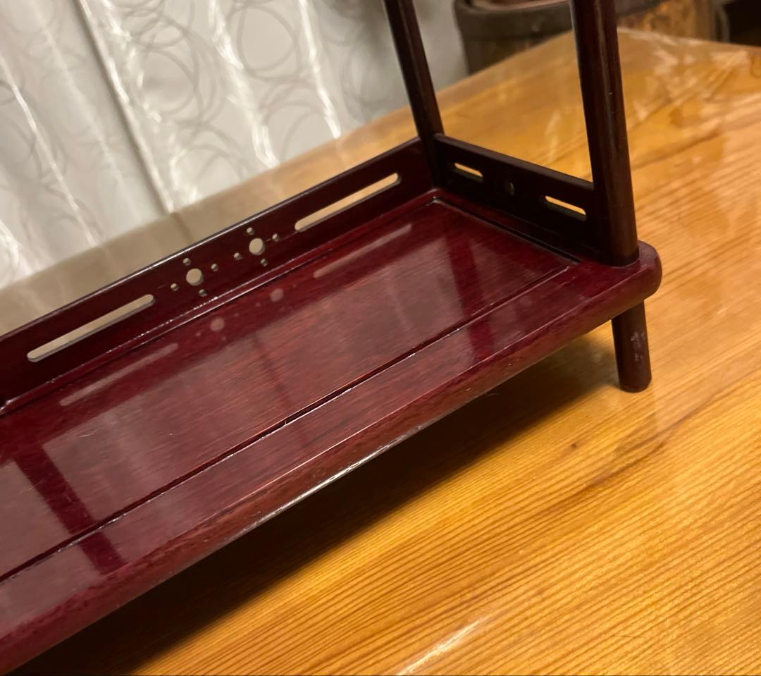 飾り棚　茶棚　違い棚　盆栽棚　飾り台　木製　和風