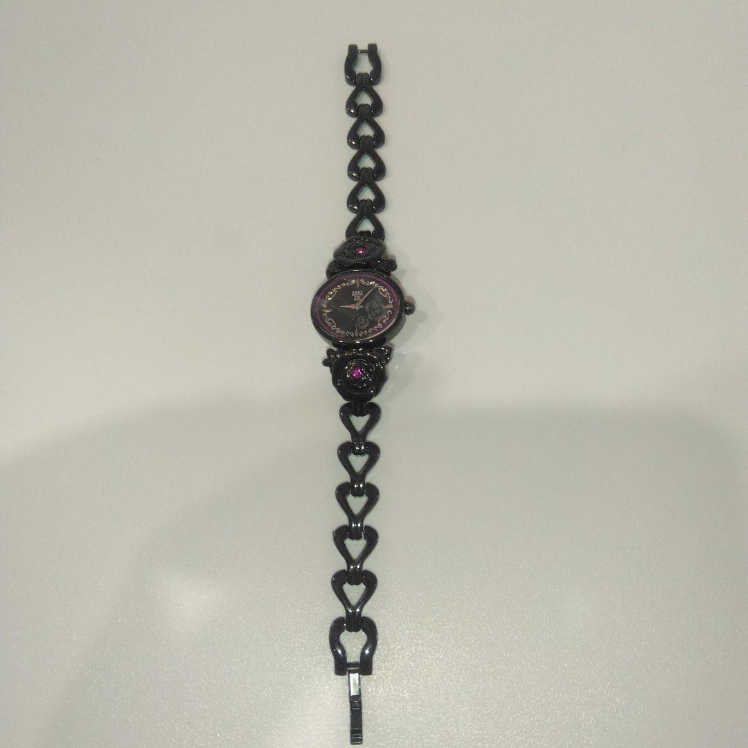 美品　限定モデル ANNA SUI ブラックローズ時計　アナログ
