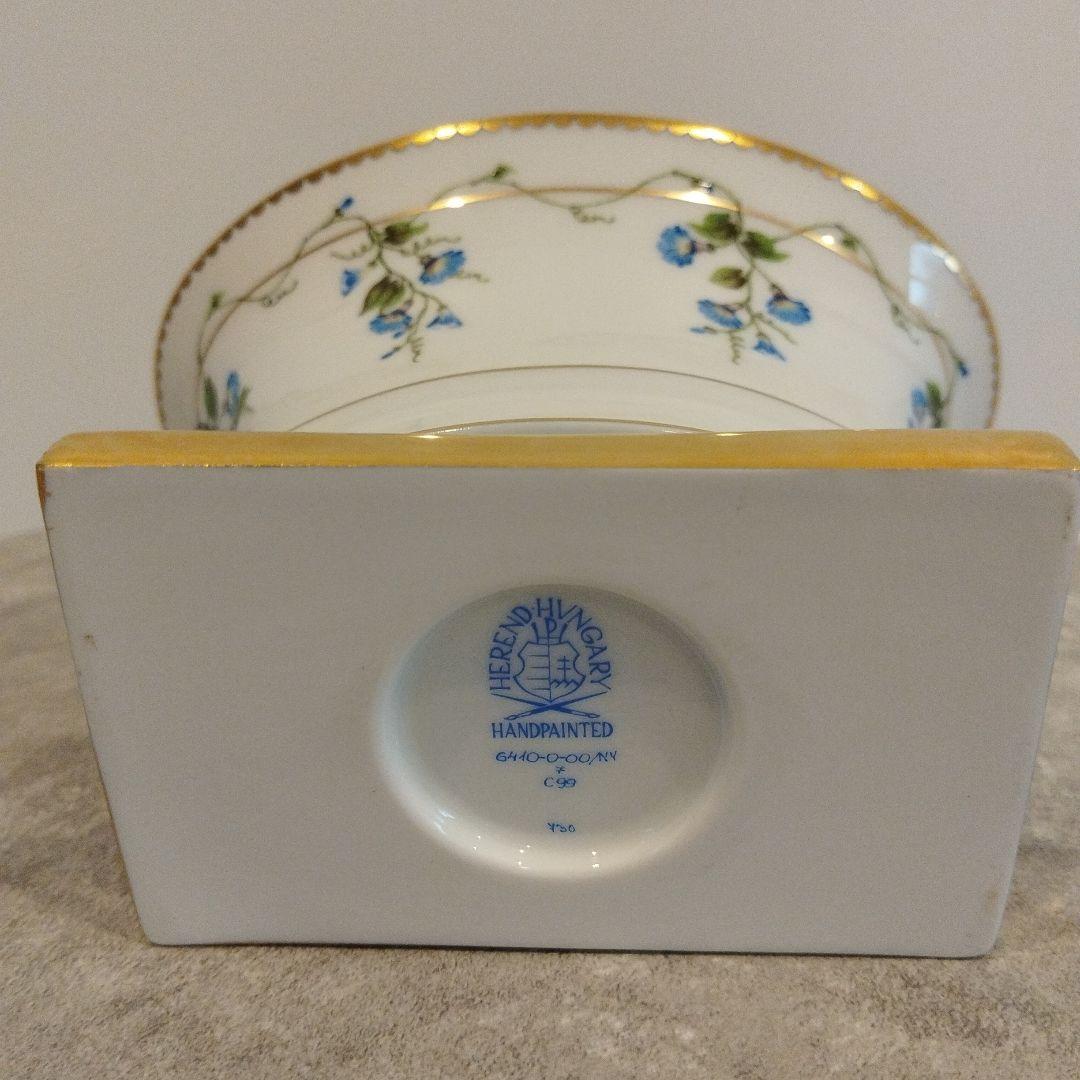 ヘレンド　フラワーベース　インテリア　楕円形　置物