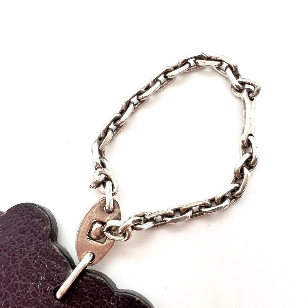 HERMES エルメス バッグチャーム ブドウ キーホルダー レザー 925