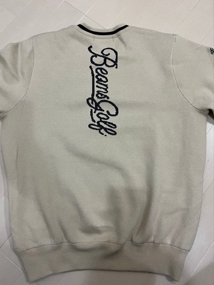 BEAMS GOLF エアシャット 縦ロゴ ニット（防風）