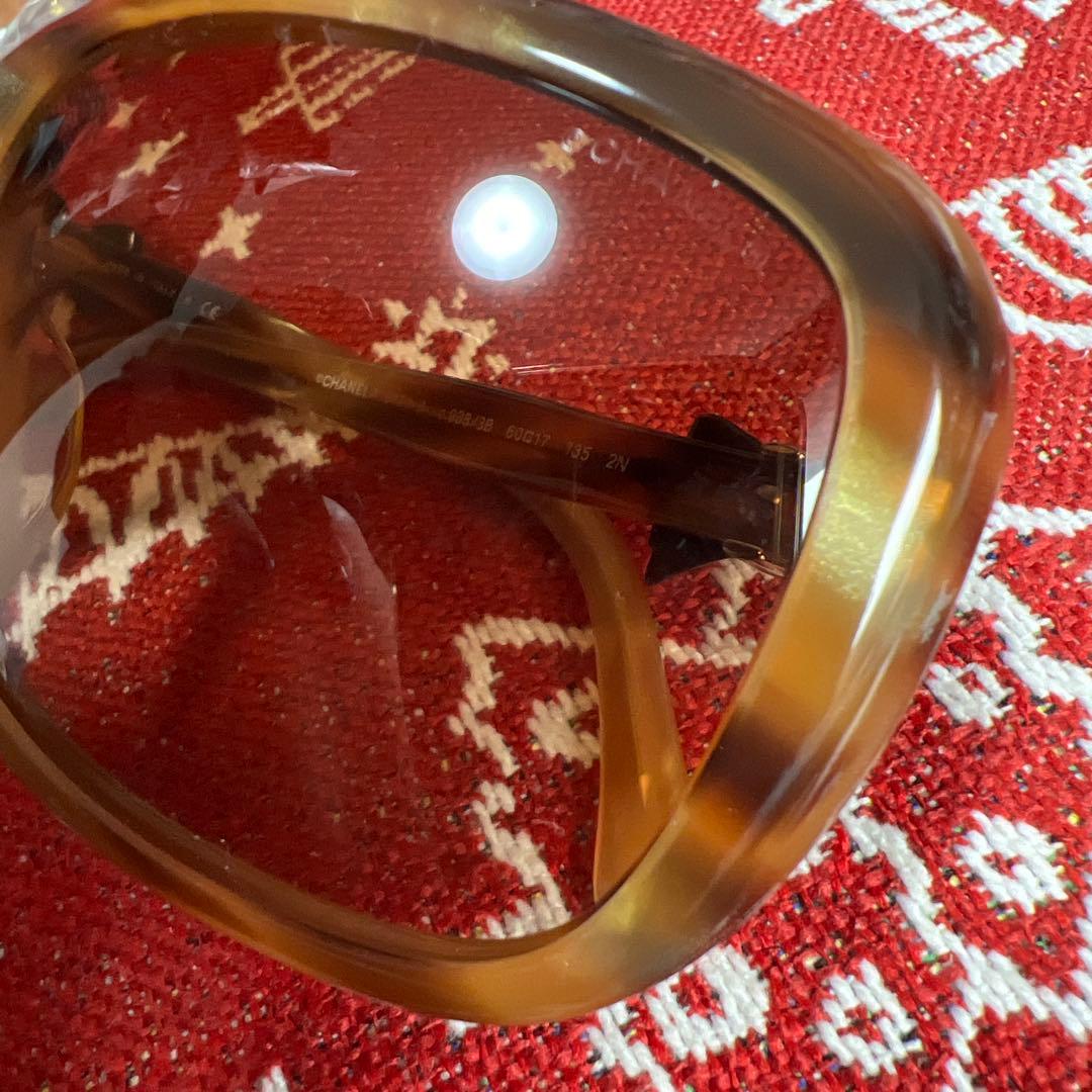 CHANEL サングラス べっ甲風 リボン ココマーク ブラウン 茶　シャネル