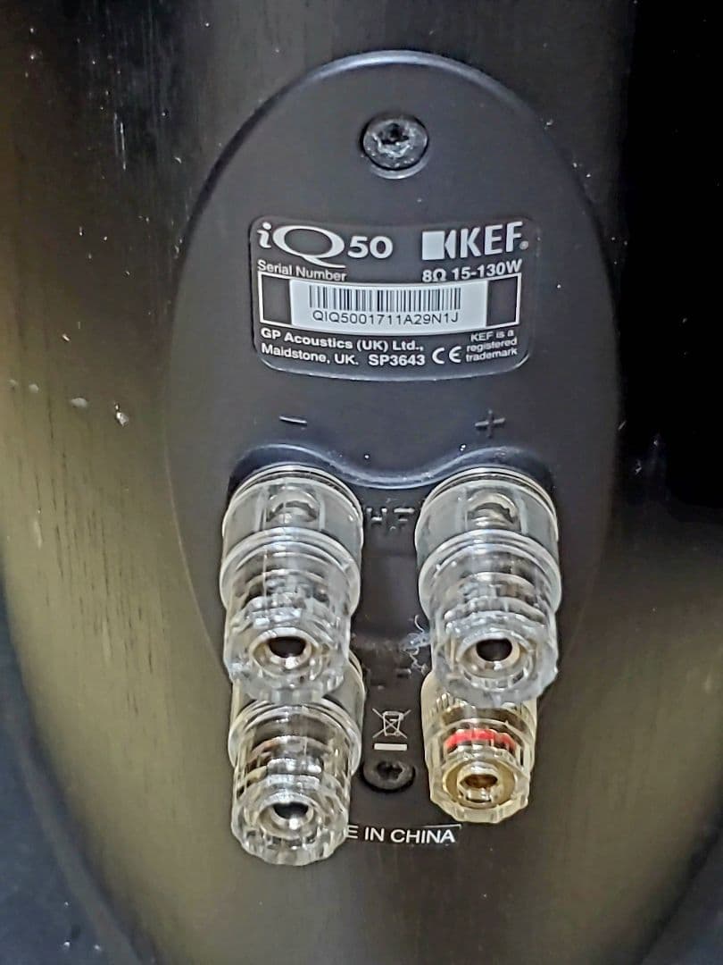 訳あり特価 KEF iQ50 トールボーイスピーカー ブラック 1本①